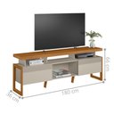Ver imagem 2 de Rack para TV Esmeralda 180cm Nature Off White para Sala