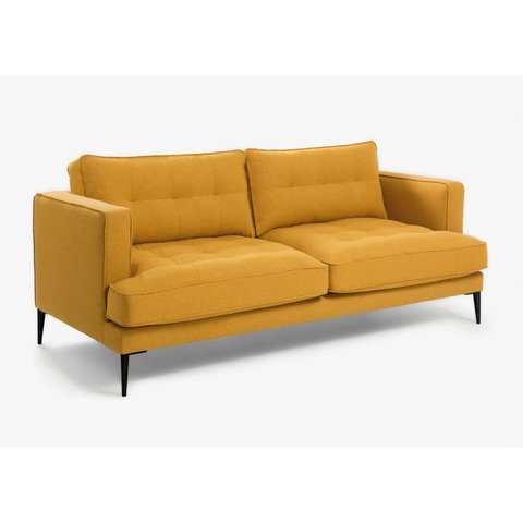 Sofá 2 Lugares, Revestimento em Sarja - VEN007: amarelo