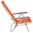 Ver imagem 5 de Kit 04 Cadeiras de Praia Reclin.Tramontina Bali Baixa Alumínio c/ Assento Laranja e Amarelo
