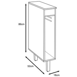 Balcao Porta Pano 18 cm 2350 Malbec PLLA - 3