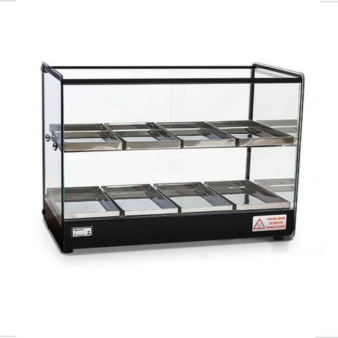 Estufa Vitrine Aquecedor para Salgados Dupla 8 Bandejas 220v