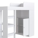 Ver imagem 3 de Cama com Escrivaninha e Colchão Solteiro Branco Sally Jm Móveis