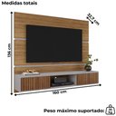 Ver imagem 3 de Painel Suspenso Tv 65 Pol 160 Cm Ambar Cinamomo Off White Bechara