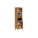 Ver imagem 5 de Paneleiro de Cozinha Selene C/ 3 Portas e 2 Nichos P/ Fornos 65cm Jequitiba/off White Fosco - Linea