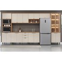 Ver imagem 6 de Paneleiro de Cozinha Selene C/ 3 Portas e 2 Nichos P/ Fornos 65cm Jequitiba/off White Fosco - Linea