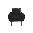 Ver imagem 2 de Poltrona Opala Decorativa Sala de Estar Consultório Preta