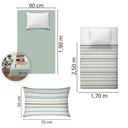 Ver imagem 4 de Jogo de Cama Solteiro Algodão 200 Fios 3 Peças Estampado