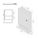 Ver imagem 6 de Armário para Banheiro Lavabo Nilo Branco 34cm