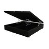 Base Box Baú Casal Bipartido Acolchoes Sintético Preto 41x138x188 - 2