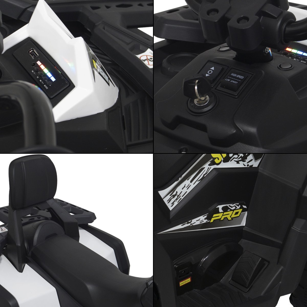 Mini Quadriciclo Elétrico Moto Infantil Bateria 12V Luz Som Controle Bivolt Brinqway BW-029 BW-209 B - 6