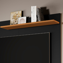 Ver imagem 4 de Painel de Parede para Tv 42” com 3 Prateleiras para Sala ou Quarto - Jm3 Móveis:preto/nature