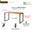 Ver imagem 3 de Mesa Escrivaninha Diretor Industrial 100x60cm Mdf Premium Freijó e Aço