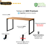 Mesa Escrivaninha Diretor Industrial 100x60cm Mdf Premium Freijó e Aço - 3