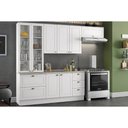 Ver imagem 1 de Cozinha Modulada Henn Americana 5 Peças (2 Armários + 1 Balcão + 2 Complementos) C5p13 Branco
