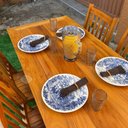 Ver imagem 3 de Mesa Madeira de Demolição 140cm X 70cm com 4 Cadeiras Ana Hickmann Sudeste Rústico
