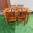 Ver mais imagens de Mesa Madeira de Demolição 140cm X 70cm com 4 Cadeiras Ana Hickmann Sudeste Rústico