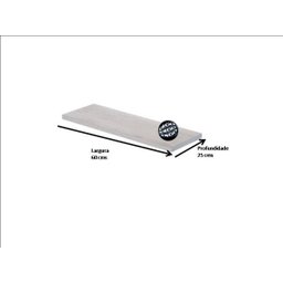 Prateleira 25x60 cms com suporte incluso DECORE CLIP 2560 - Freixo FF (Finish Foil) com textura de m - 3