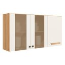 Ver imagem 1 de Armario Aereo 3 Pt 120 Cm 16982 Freijo Off White Cristal Nicioli Freijo Off White Cristal