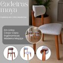 Ver imagem 6 de Combo 4 Cadeiras Maya Estofadas em Linho Confortável Design Elegante & Versátil
