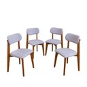 Ver imagem 2 de Combo 4 Cadeiras Maya Estofadas em Linho Confortável Design Elegante & Versátil
