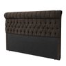 Cabeceira Glamour Cama Box King 1,95 m Suede Marrom - 1