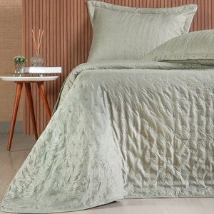 Kit Colcha Casal Sensatti 3d Embossed 220x240cm Verde Alfafa
