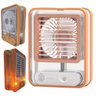 Ventilador Umidificador Agua Led Touch Usb Silencioso 3 Velocidades Verao Sol Calor Mesa Trabalho Es - 1