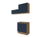 Ver imagem 4 de Lavanderia Modulada Kappesberg Celeste 3 Peças Nogueira/azul 160cm