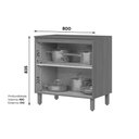 Ver imagem 3 de Balcão Cozinha Henn Venaly 2 Portas 80cm Cinamomo/Off White