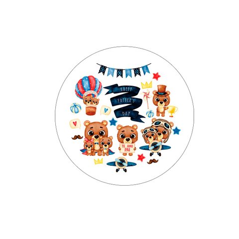 Kit Sousplat Pai Família Nsw 8 Peças com Base