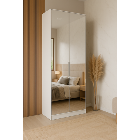 Sapateira com Espelho 30 Pares Branca Multiuso