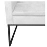 Kit 2 Poltronas Bella Base de Ferro Preta Suede Branco - Doce Sonho Móveis - 6