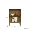 Ver imagem 6 de Balcão de Cozinha Pequeno Multiuso Compacto Madine Esmeralda 60cm com 1 Porta e Tampo