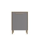 Ver imagem 2 de Balcão de Cozinha Pequeno Multiuso Compacto Madine Esmeralda 60cm com 1 Porta e Tampo