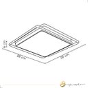 Ver imagem 7 de Luminária de Teto Plafon Sobrepor Hoop Preto Quadrado 72w Multicor Bivolt