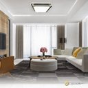 Ver imagem 2 de Luminária de Teto Plafon Sobrepor Hoop Preto Quadrado 72w Multicor Bivolt