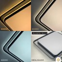 Ver imagem 5 de Luminária de Teto Plafon Sobrepor Hoop Preto Quadrado 72w Multicor Bivolt