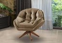 Ver imagem 2 de Kit 2 Poltrona Decorativa Califórnia Giratória Suede Capuccino - Fm