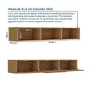 Ver imagem 3 de Rack Ripado com Painel TV até 60 Polegadas 160CMX250CM Aruá CabeCasa MadeiraOriginals Marrom/Jatobá