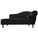 Ver imagem 2 de Recamier Diana 185cm Lado Esquerdo Suede Preto - Doce Sonho Móveis