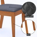 Ver imagem 5 de Mesa de Jantar Carolina Tampo 180cm MDF com Vidro Canto Copo e 6 Cadeiras Liz