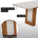 Ver imagem 6 de Mesa de Jantar Carolina Tampo 180cm MDF com Vidro Canto Copo e 6 Cadeiras Liz