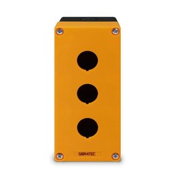 Caixa Plástica Amarela Bx1 /3y | 3 Furos 22mm - 3