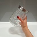 Ver imagem 5 de Pote Hermético de Vidro 1,2L Transparente 16x12x12cm Mantimentos Cozinha Tampa