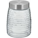 Ver imagem 1 de Pote Hermético de Vidro 1,2L Transparente 16x12x12cm Mantimentos Cozinha Tampa