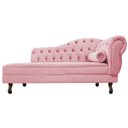 Ver imagem 2 de Recamier Diana 160cm Lado Esquerdo Suede Rosa Bebê - Doce Sonho Móveis