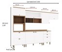 Ver imagem 4 de Cozinha Completa 6PÇS 7 Pts 4 Gav Iluminata Branco/Ebano