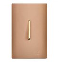 Ver imagem 1 de Conjunto Interruptor Simples Vertical 4x2 - Dicompel Novara Ouro Rose Gold