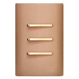 Conjunto Interruptor Triplo Simples com Suporte 4x2 - Dicompel Novara Ouro Rose Gold - 1