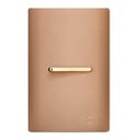 Ver imagem 1 de Conjunto Interruptor Simples Horizontal com Suporte 4x2 - Dicompel Novara Ouro Rose Gold